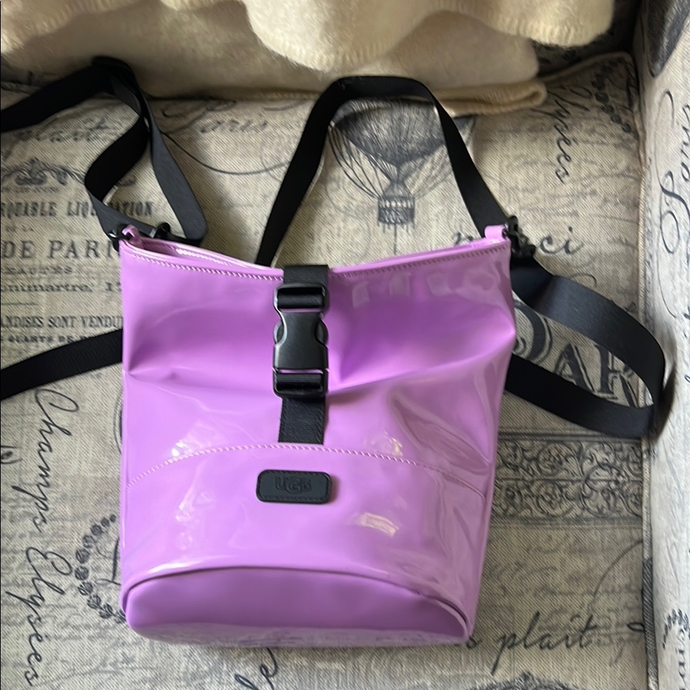 UGG Glossy Lilac Crossbody Bucket Bag